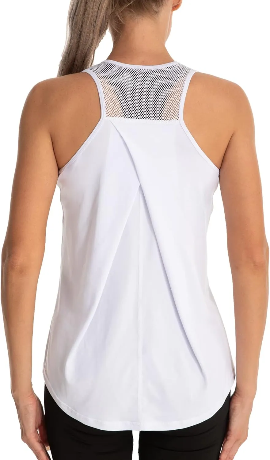 Aeuui 5 Pack Womens Workout Tops Mesh Racerback Tank Tops Sleeveless Athletic Gym Yoga Shirts
