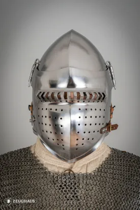 Bascinet Helmet with Visor 2.5mm Polished