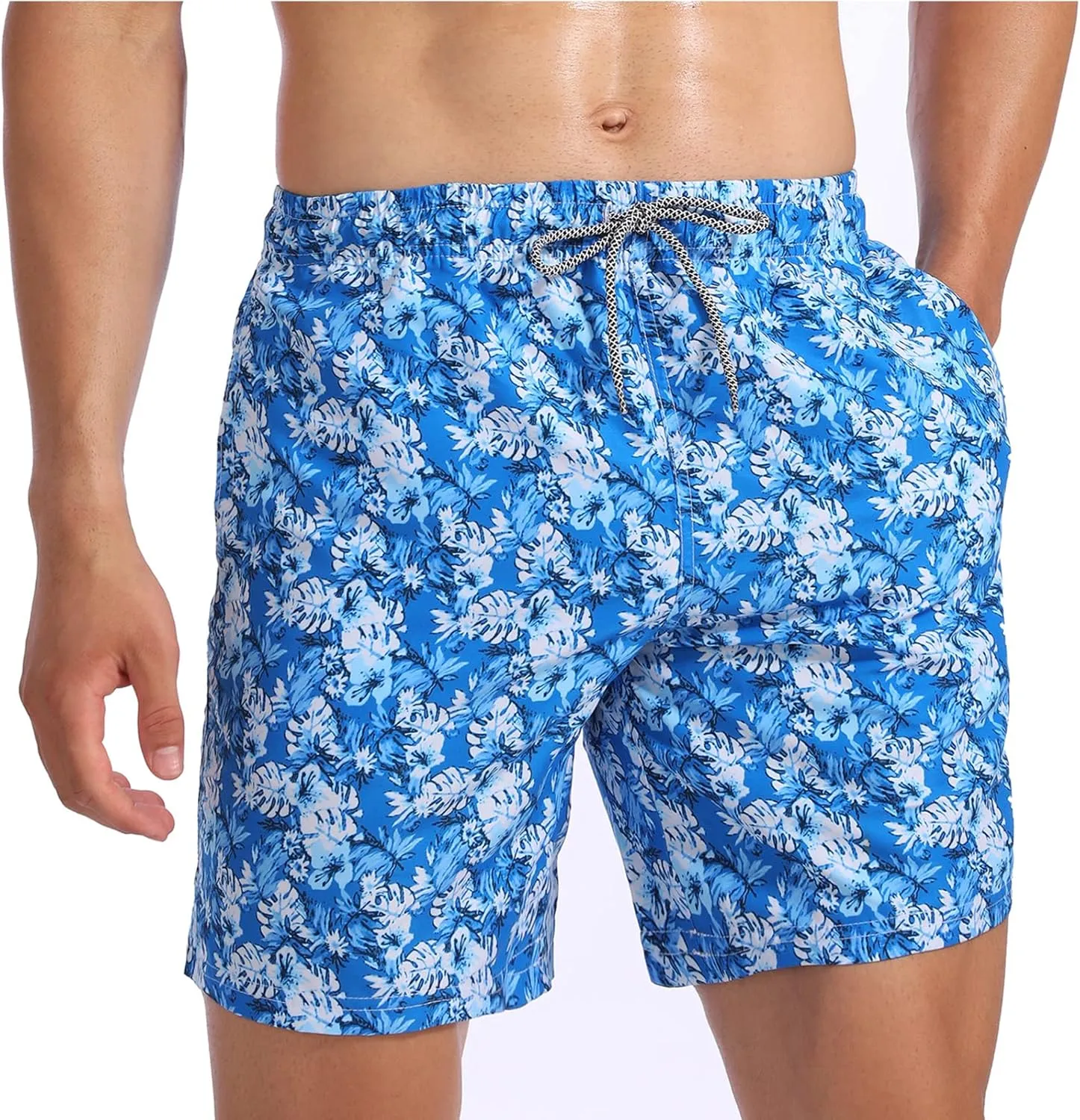 Biwisy Mens Swim Trunks Quick Dry Swim Shorts with Mesh Lining Funny Beach Shorts