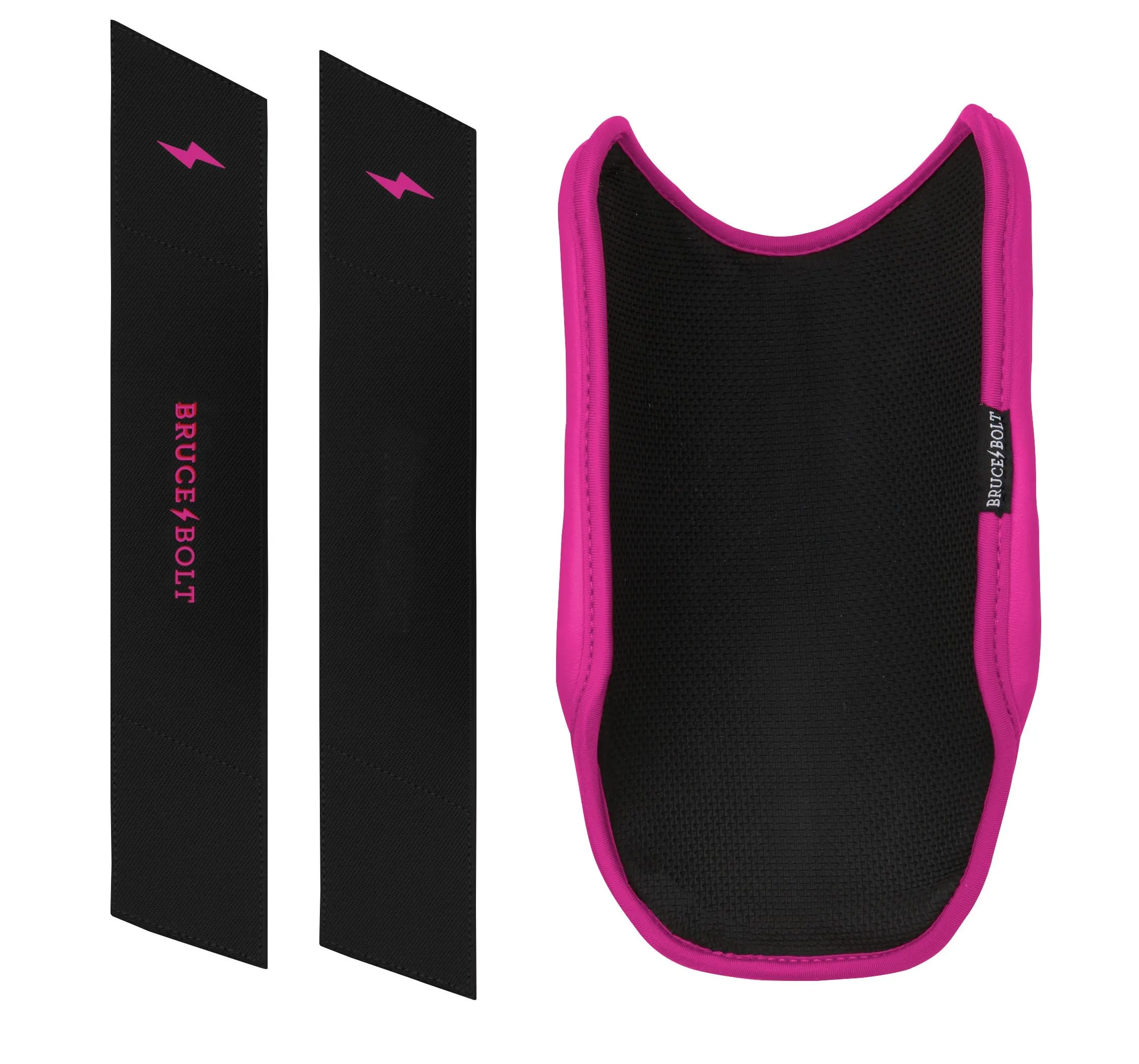 BRUCE BOLT PREMIUM PRO 9" Elbow Guard - BLACK W/ HOT PINK