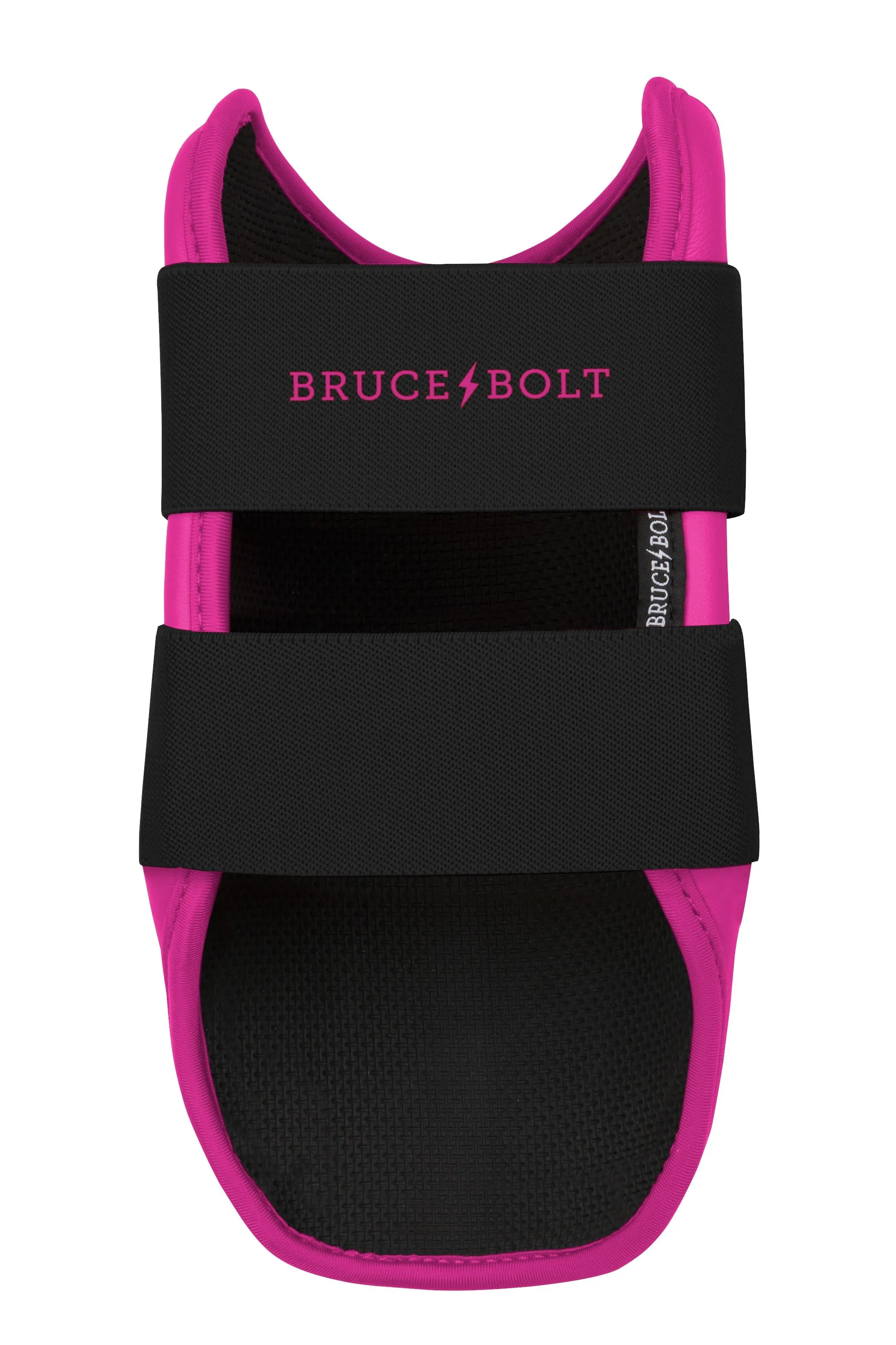 BRUCE BOLT PREMIUM PRO 9" Elbow Guard - BLACK W/ HOT PINK