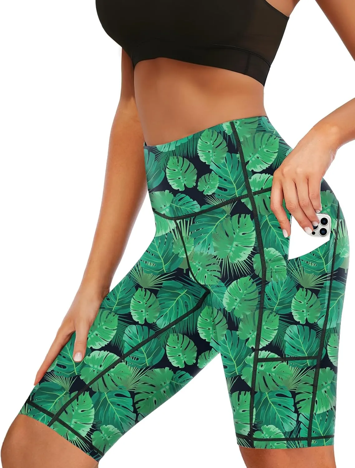 Buauty High-Waisted Women's 12" Swim Shorts with Liner UPF50  Board Shorts with Pockets Quick Dry Swimsuit Bottom