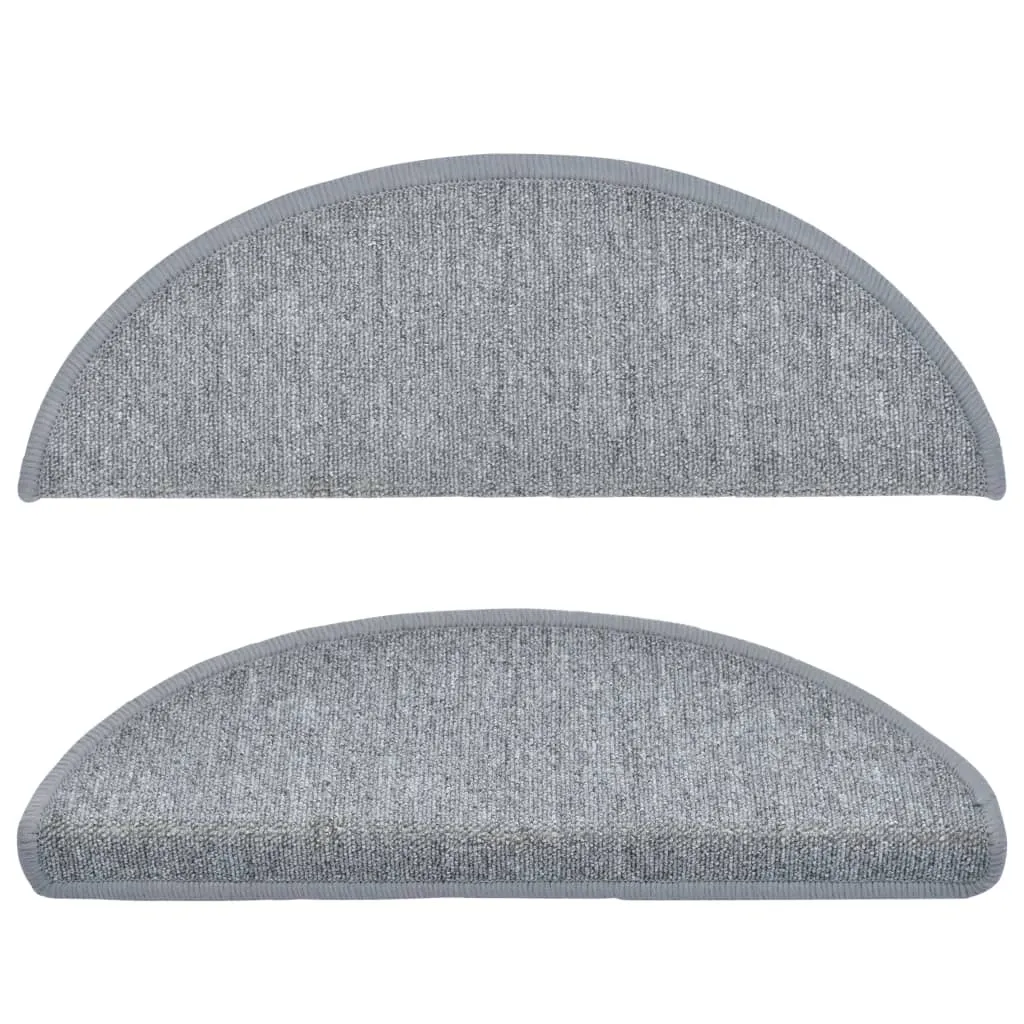 Carpet Stair Treads 15 pcs Light Grey 65x24x4 cm