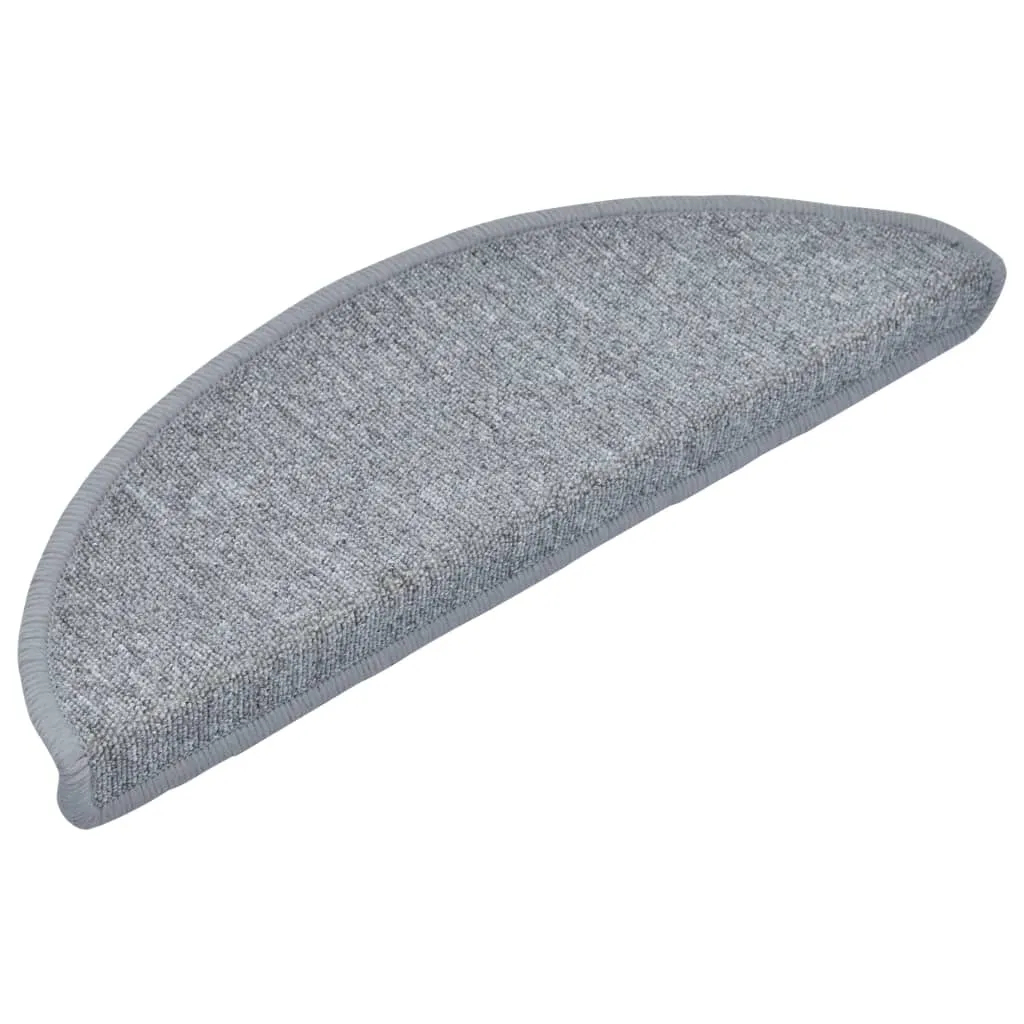 Carpet Stair Treads 15 pcs Light Grey 65x24x4 cm