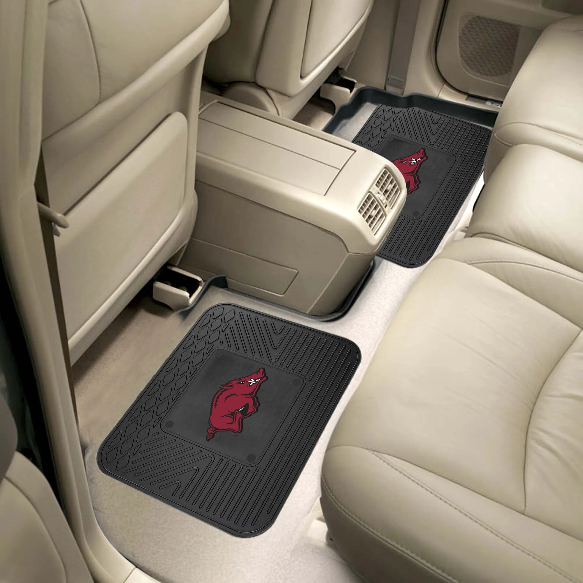 Fanmats Arkansas Razorbacks Back Seat Car Utility Mats - 2 Piece Set