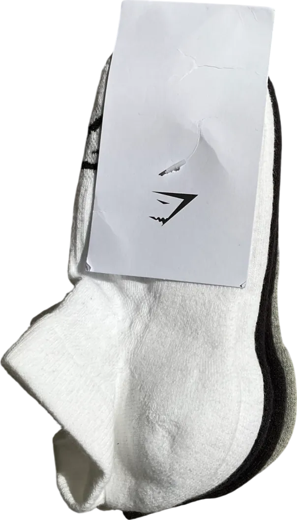 gymshark Multicoloured Ankle Socks 3 Pack UK M