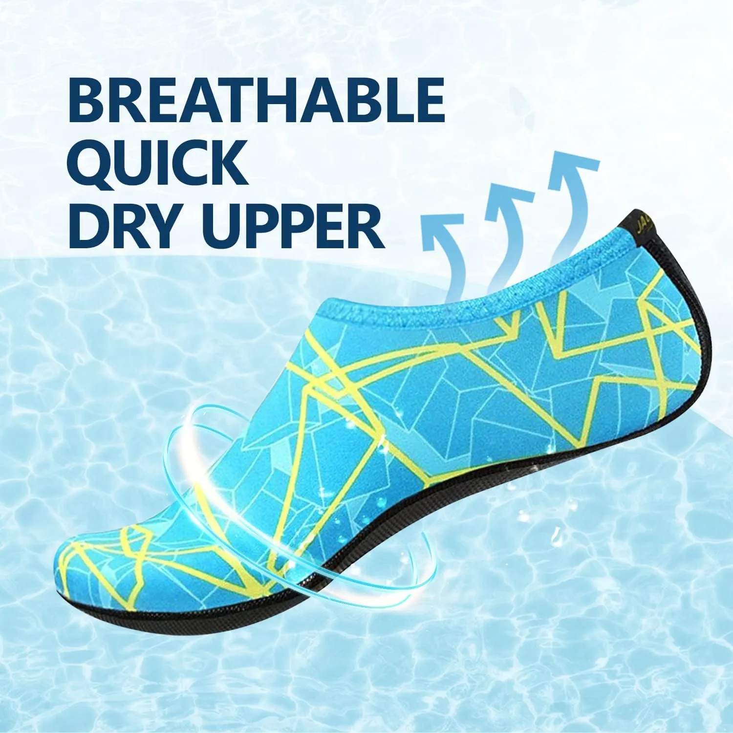 JACKSHIBO Water Shoes for Women Men Swim Shoes Water Socks for Cruise Essentials Swimming Aqua Beach Pool Yoga Surf