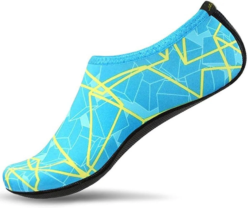JACKSHIBO Water Shoes for Women Men Swim Shoes Water Socks for Cruise Essentials Swimming Aqua Beach Pool Yoga Surf