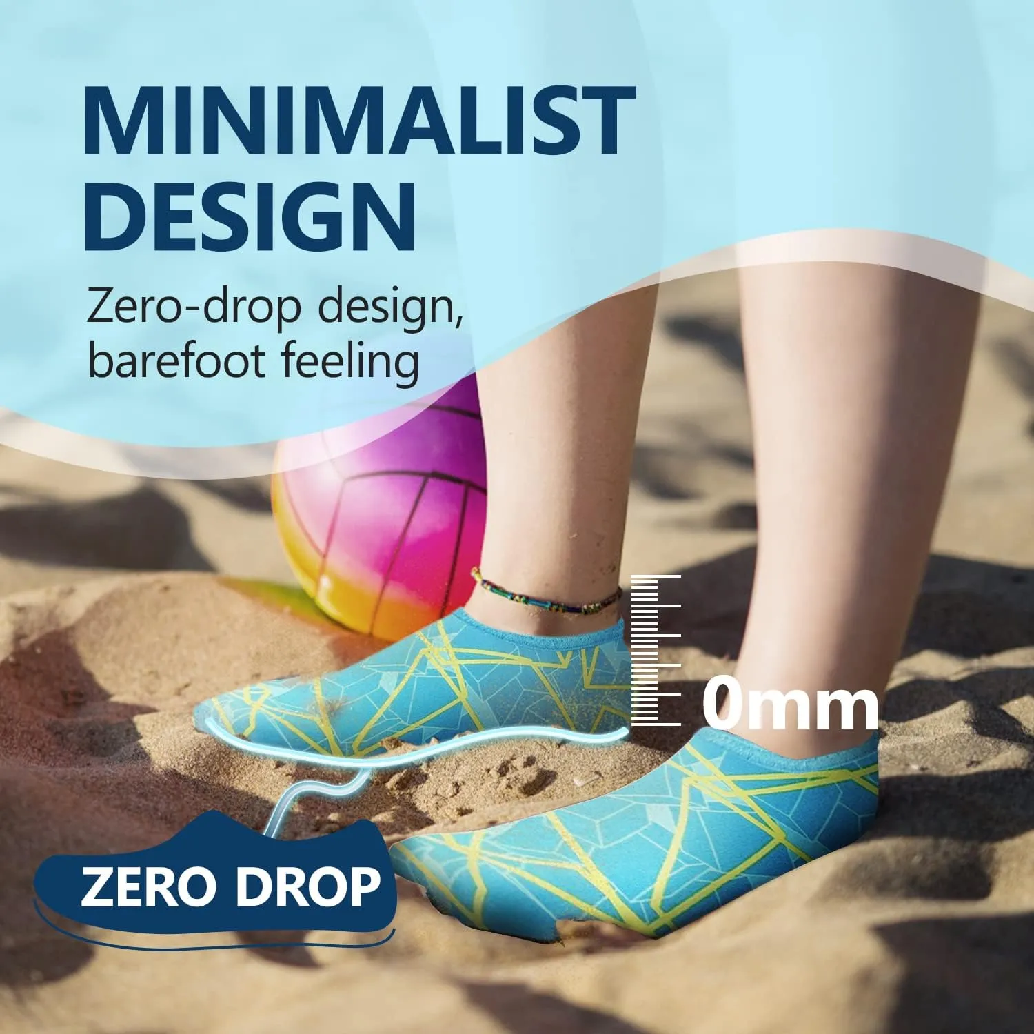 JACKSHIBO Water Shoes for Women Men Swim Shoes Water Socks for Cruise Essentials Swimming Aqua Beach Pool Yoga Surf