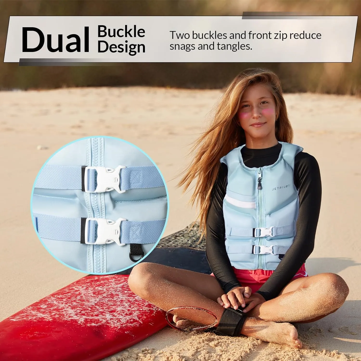 Jetpilot Womens Water Skiing Life Jacket, US Coast Guard Approved Neoprene Life Vest, Great for Skiing Paddle Boarding Boating Surfing Sea Kayaking, Boating, Fishing, Water Sports