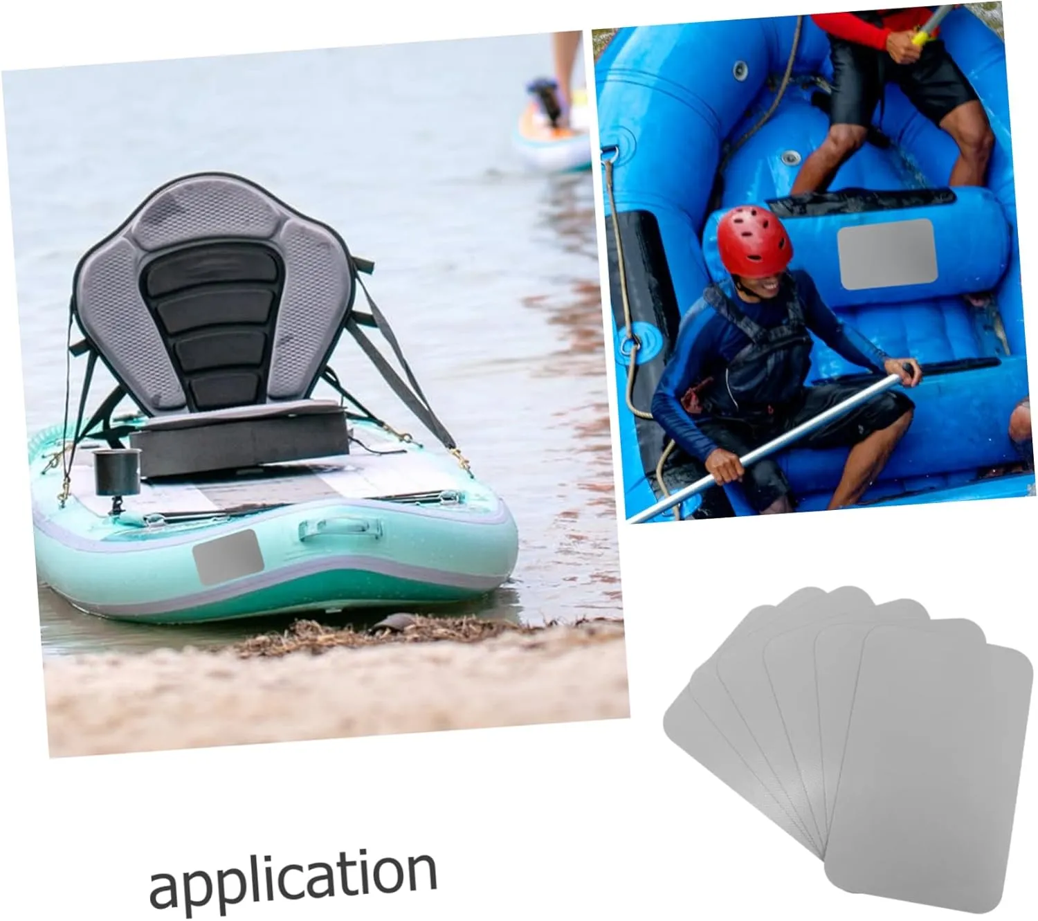 Kisangel 6pcs Kayak Repair Subsidy Inflatable Canoe Inflatable Kayaks Adhesive Tape Canoe Repair Patch Bood Tape