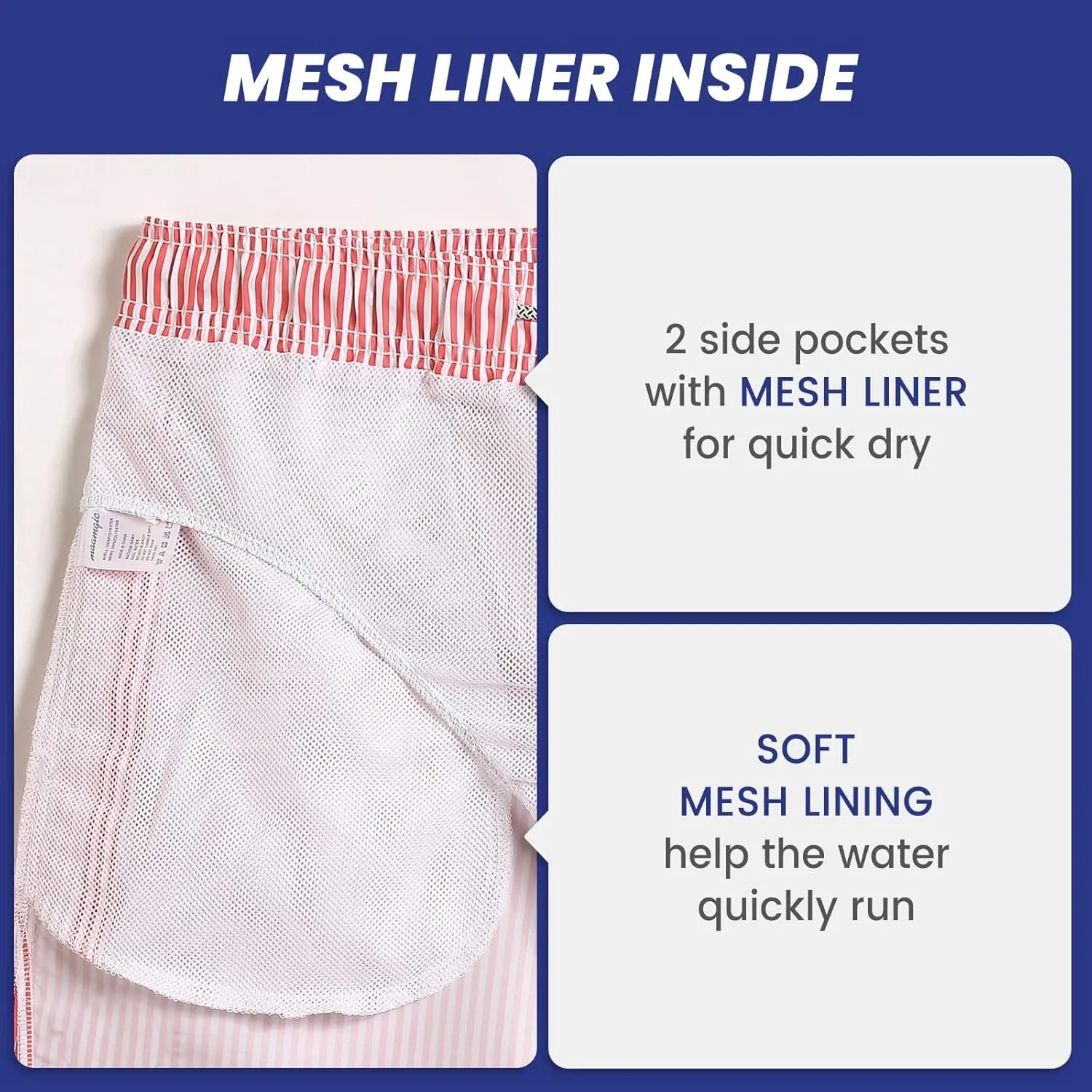 maamgic Mens Swim Trunks 5" with Mesh Lining Quick Dry Bathing Suits for Men Swim Shorts Swimwear