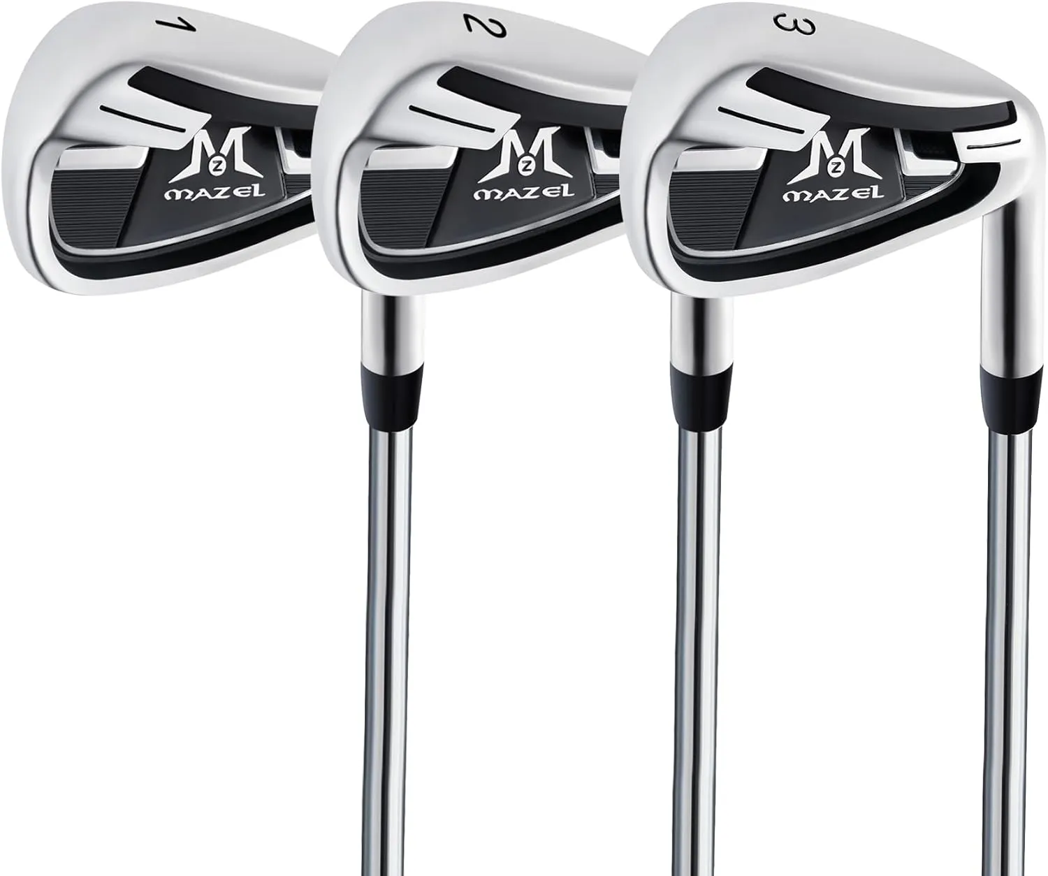 MAZEL Golf Individual Iron 1,2,3,4,5,6,7,8,9, Golf Iron with Steel Shafts for Right Handed Golfers