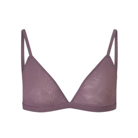 MESH TRIANGLE BRALETTE | PLUM