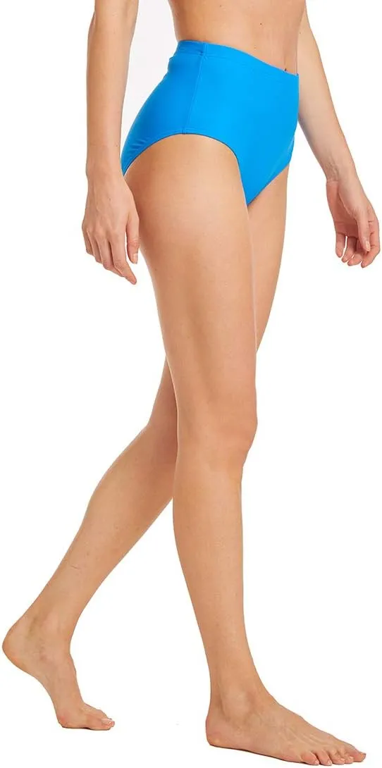 Micosuza Women's Swim Bottom High Waist Retro Basic Full Coverage Bikini Tankini Swimsuit Briefs