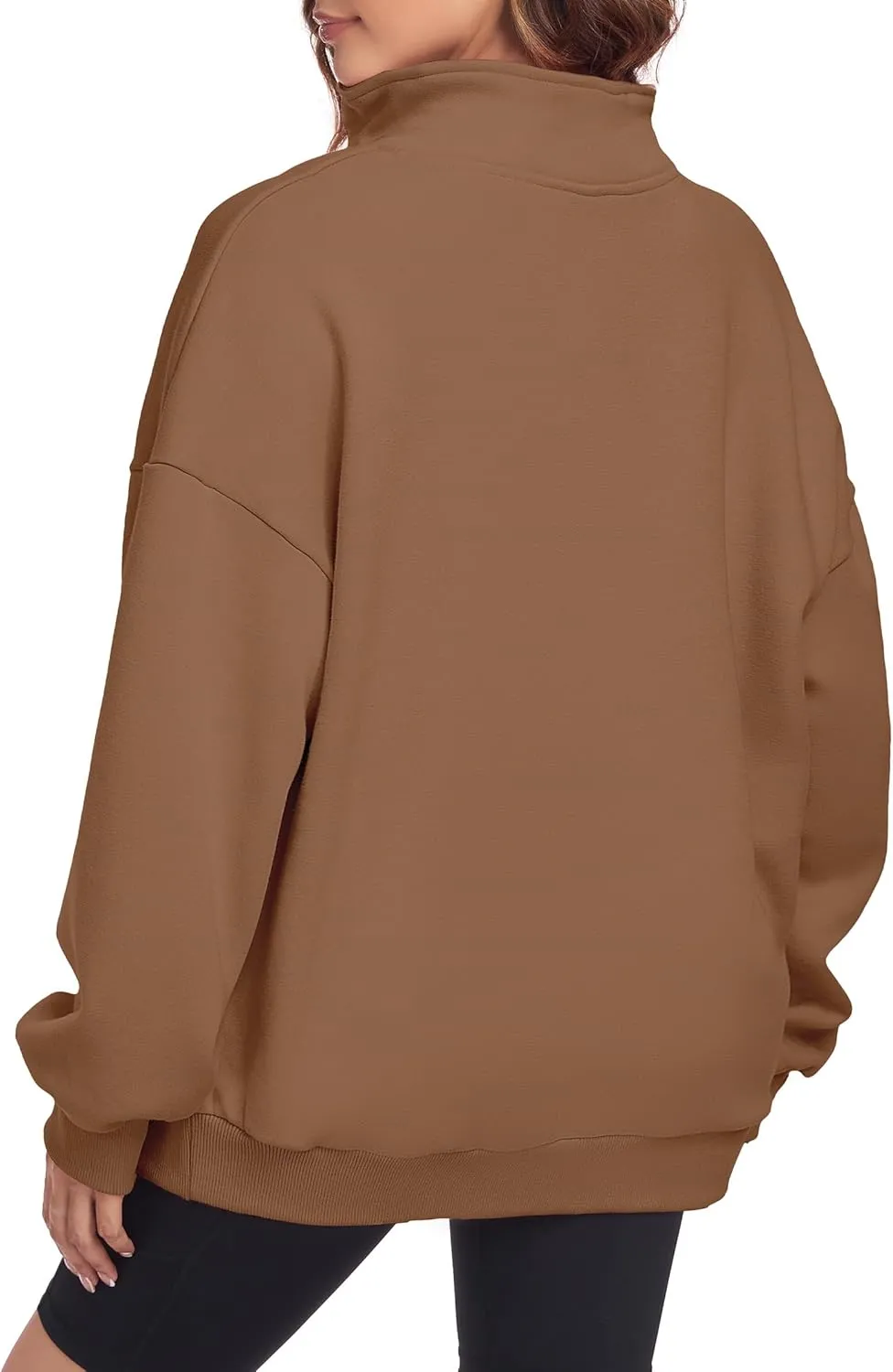 Oversized Sweatshirt for Womens Half Zip Pullover Top Casual Long Sleeve Fleece Sweatshirt