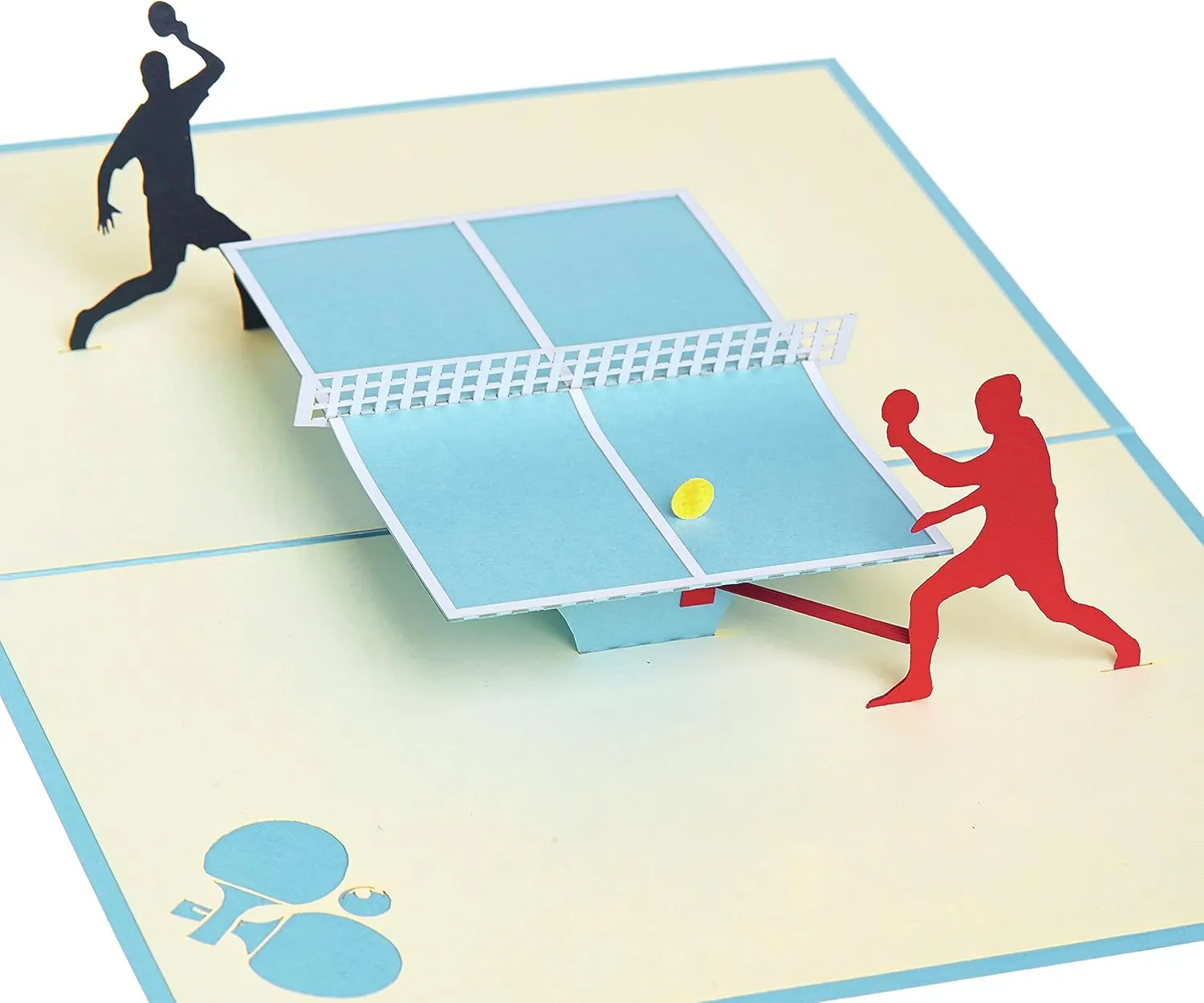Ping Pong Pop Up Card - Blank Table Tennis Gift for Birthday, Anniversary, Retirement, Thank You, Good Luck, Dad