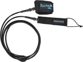 Premium Surfboard Leash, 6/7/8/9/10 ft, Straight Surf Board Leashes, 7mm Legrope Strap for Shortboard, Longboard