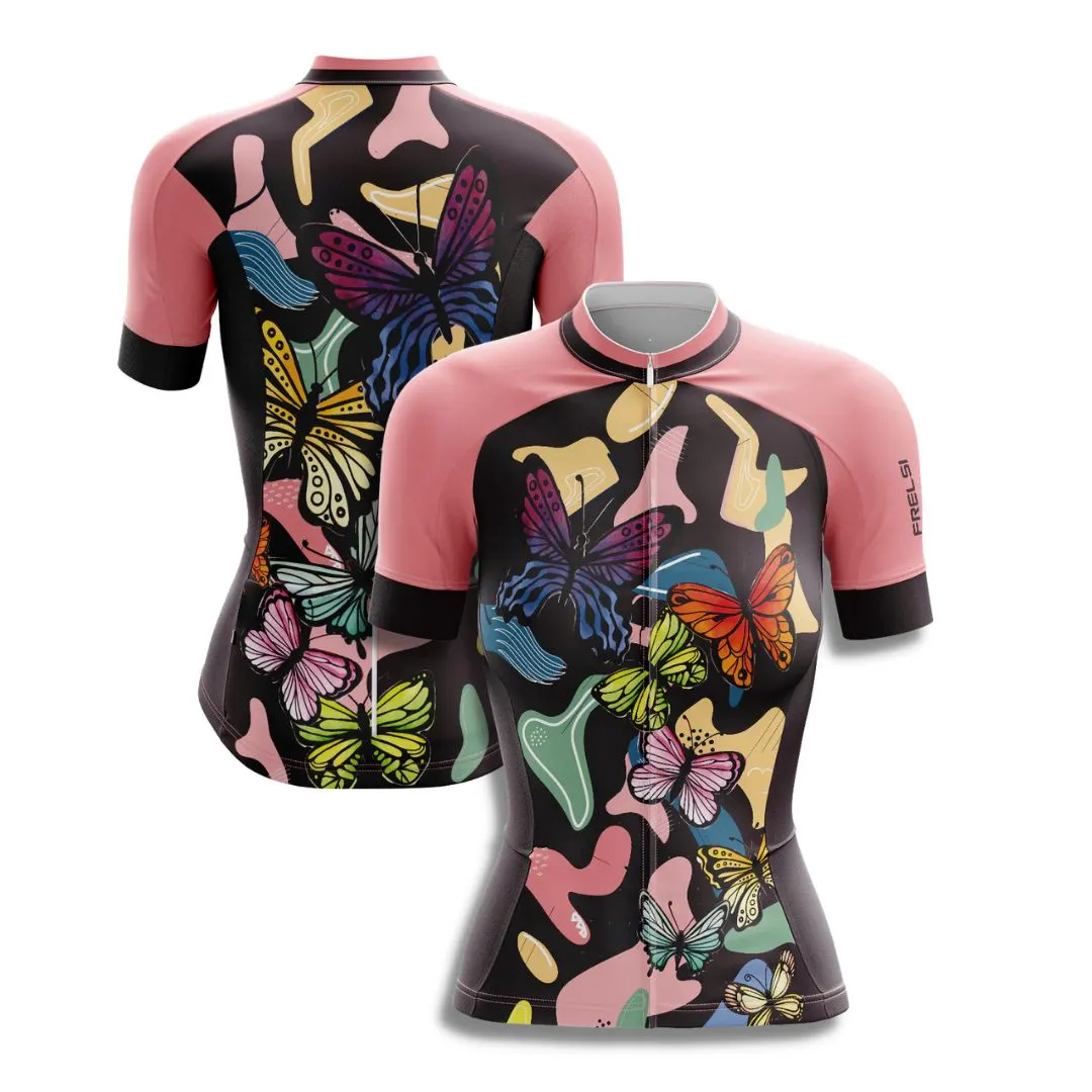 Riding with Butterflies | Frelsi Short Sleeve Cycling Jersey