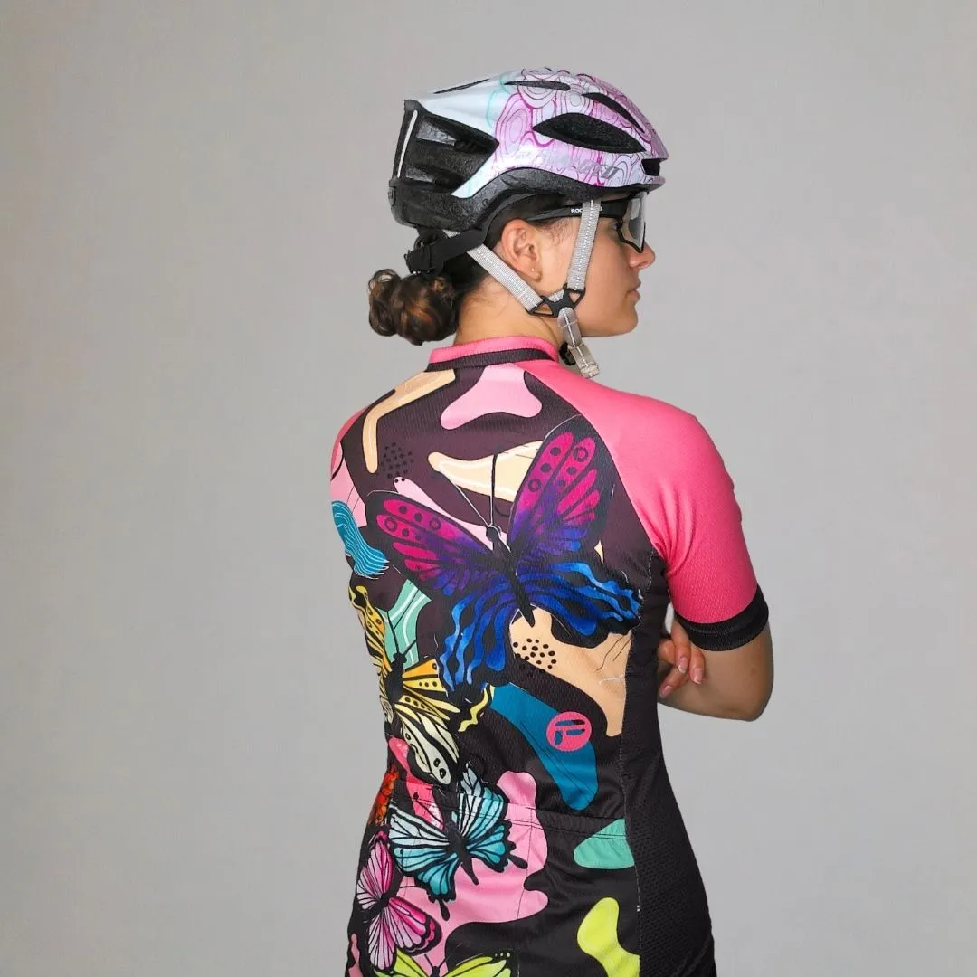 Riding with Butterflies | Frelsi Short Sleeve Cycling Jersey