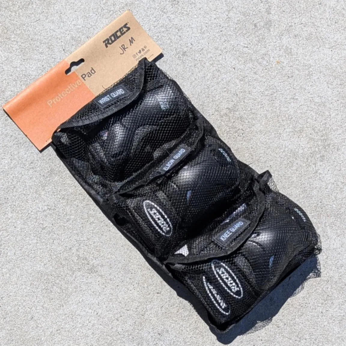 Roces Junior Ventilated Black 3 Pack