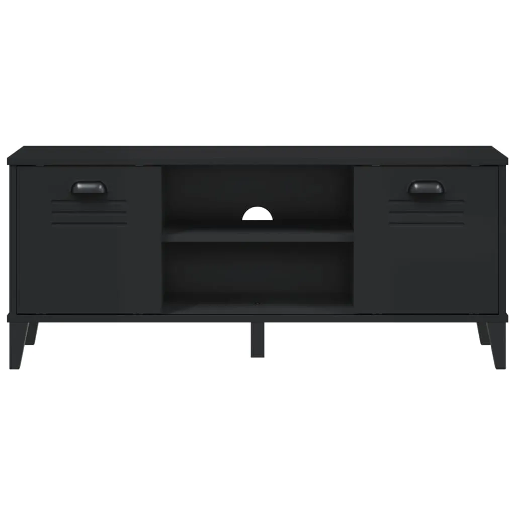 Shoe Bench VIKEN Black 106x35x45 cm Engineered Wood