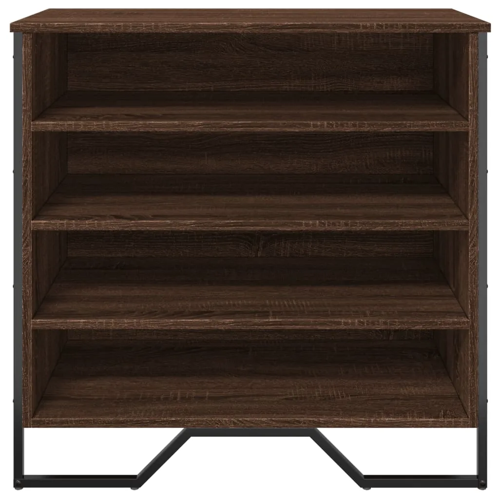 Shoe Cabinet Brown Oak 80x38x78 cm Engineered Wood