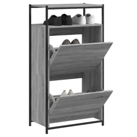 Shoe Cabinet Grey Sonoma 60x34x112 Engineered Wood