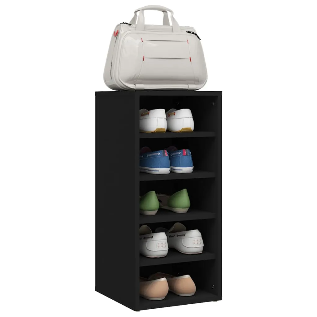Shoe Cabinets 2 pcs Black 31.5x35x70 cm Engineered Wood