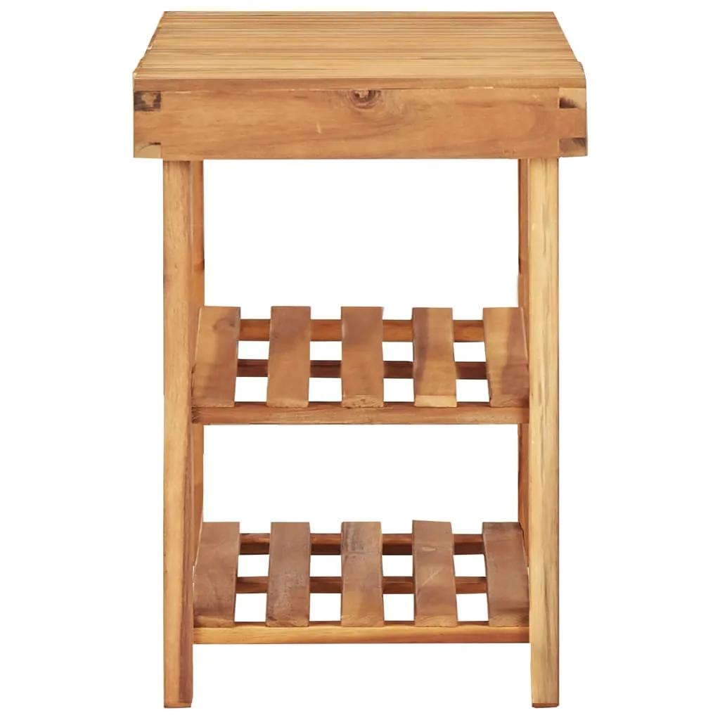 Shoe Rack 90x32x46 cm Solid Acacia Wood
