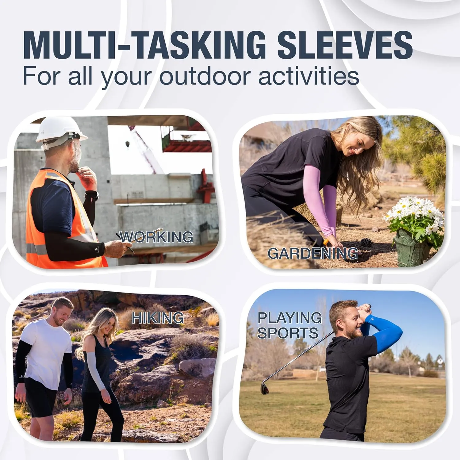 SportsTrail Cooling Arm Sleeves for Men & Women  Breathable, UV Sun Protection, Sports Arm Sleeves for Women, Men & Youth