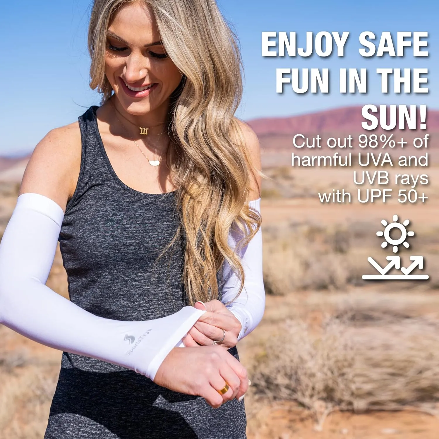 SportsTrail Cooling Arm Sleeves for Men & Women  Breathable, UV Sun Protection, Sports Arm Sleeves for Women, Men & Youth