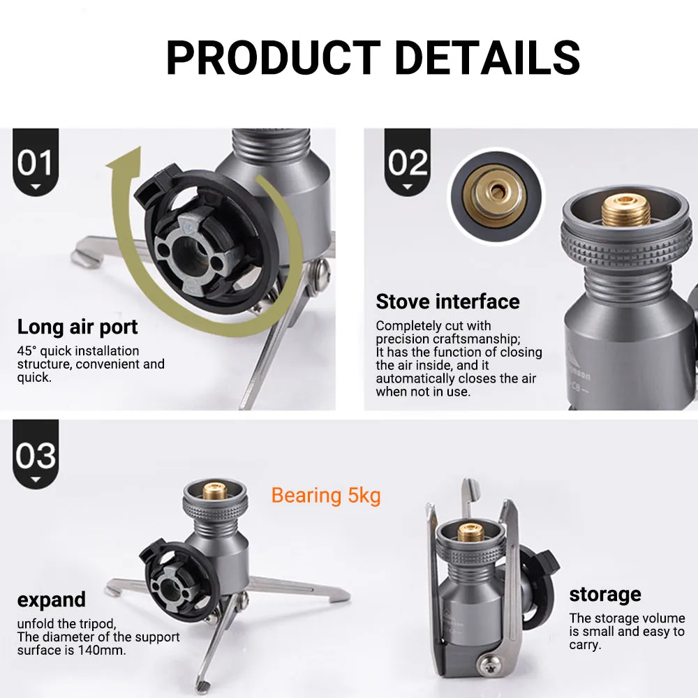 Stand Type Convert Adapter for Butane Gas Fuel Canister