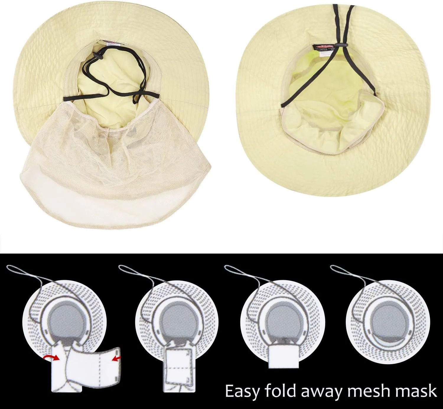 Tirrinia Neck Flap Sun Hat with Wide Brim,UPF 50  Hiking Safari Fishing Caps for Men Women, Ideal for Outdoor