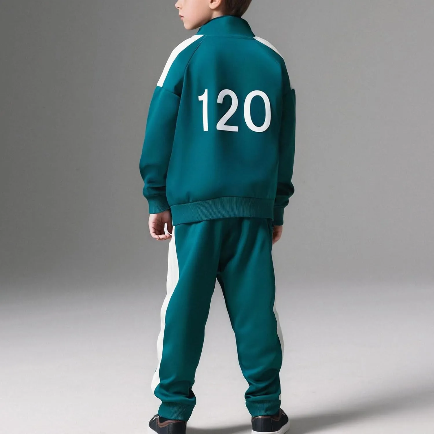 Tracksuit Costume Cosplay 2 Piece Unisex Korean Track Suit Set with Jacket & Joggers