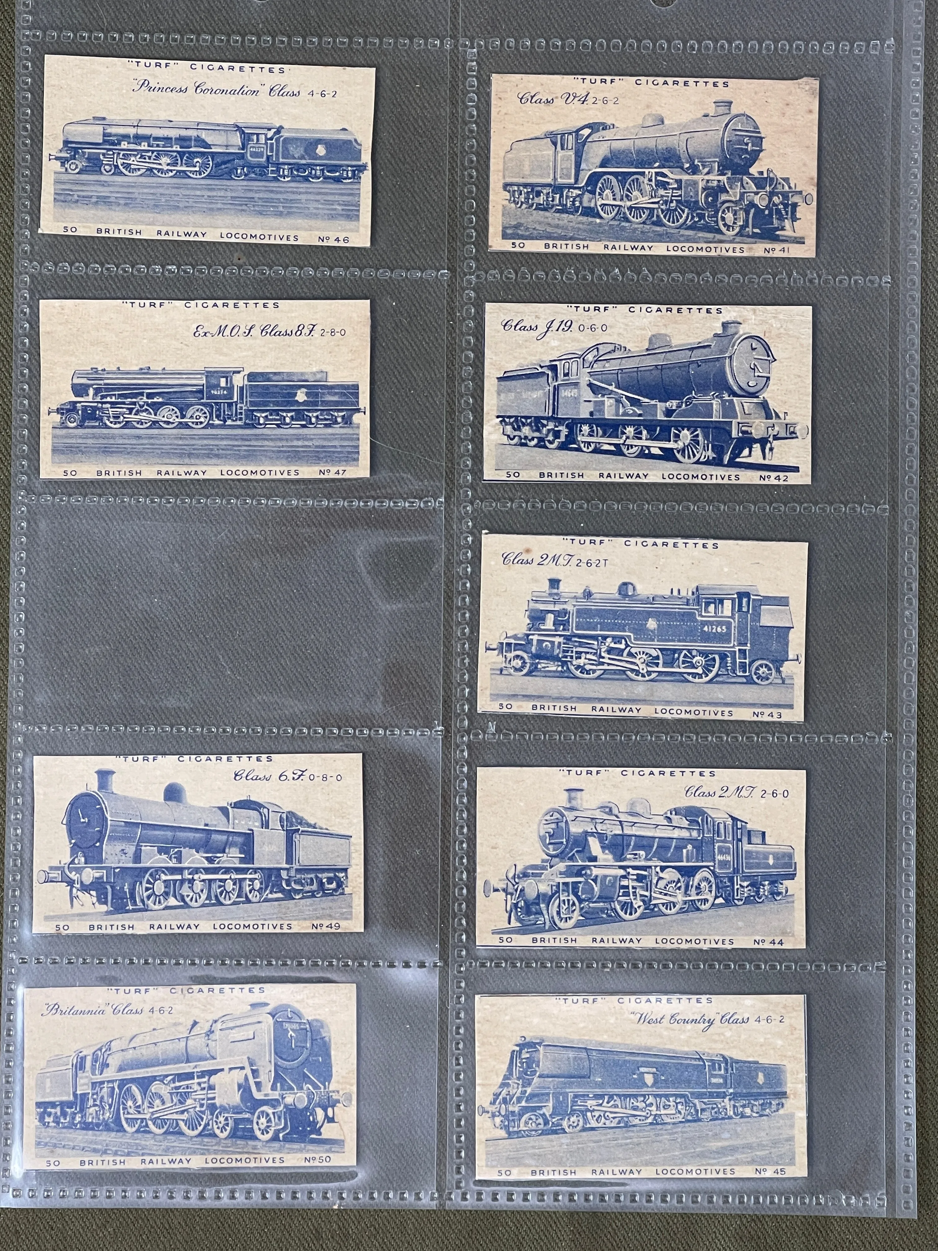 Turf Cigarette British Railway Locomotives Cards 1952