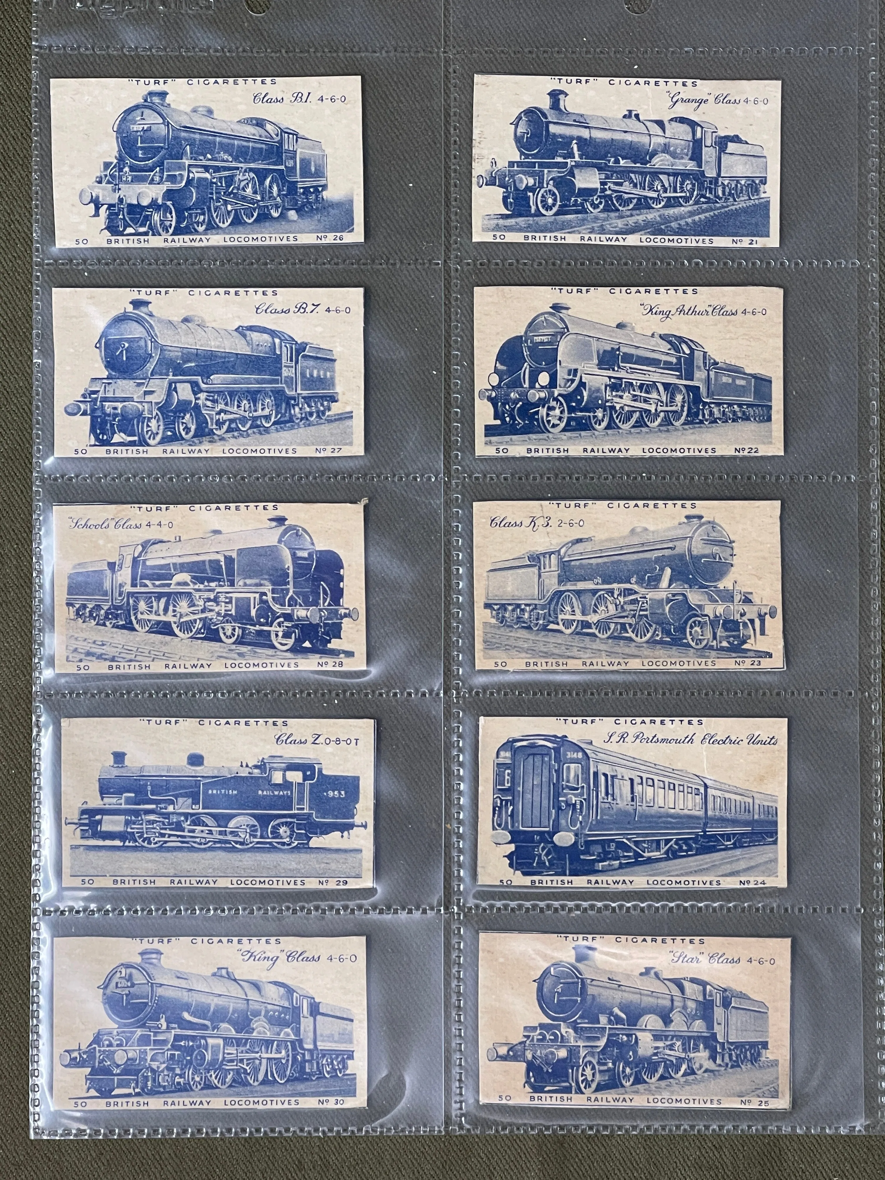 Turf Cigarette British Railway Locomotives Cards 1952