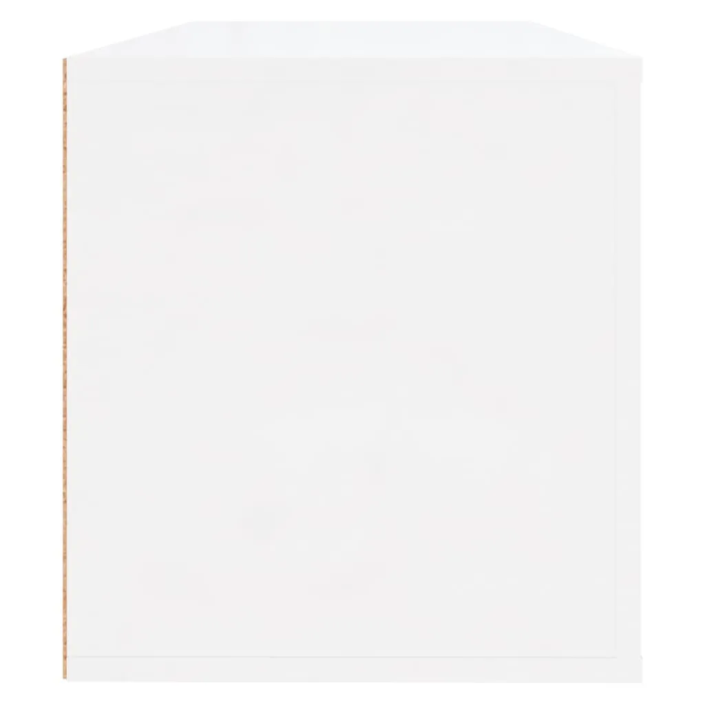 Wall Shoe Cabinet High Gloss White 100x35x38 cm Engineered Wood