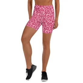 Yoga Shorts Pink Leopard