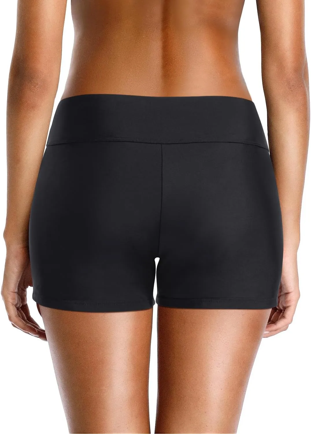 Zmart Women's 3" High Waisted Swim Shorts Full Coverage Swimsuit Bottoms Bathing Suit Boy Shorts